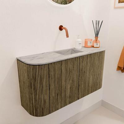 Toiletmeubel Mondiaz Joya Dlux | 83.2 cm | Meubelkleur Dusk | Faye wastafel Glace Wasbak Midden | Zonder kraangat(en)