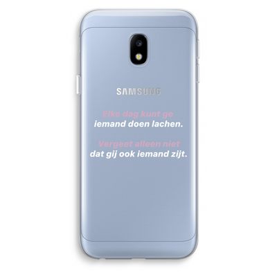 gij zijt ook iemand: Samsung Galaxy J3 (2017) Transparant Hoesje