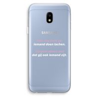 gij zijt ook iemand: Samsung Galaxy J3 (2017) Transparant Hoesje