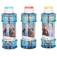 3x Disney Frozen 2 bellenblaas flesjes met bal spelletje in dop 300 ml voor kinderen - Bellenblaas - thumbnail