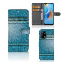 OPPO A74 4G | Wallet Case | met Pasjes | Jeans