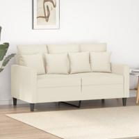 Tweezitsbank 120 cm fluweel crèmekleurig
