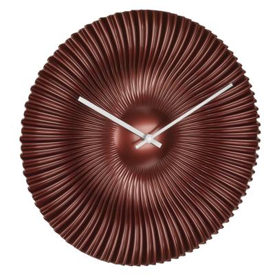 Radio gestuurde/automatische klok - koper - D33 cm - kunststof - rond