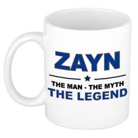 Naam cadeau mok/ beker Zayn The man, The myth the legend 300 ml - Naam mokken