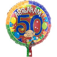 50 Jaar Abraham Knalfeest folieballon - 43cm - thumbnail
