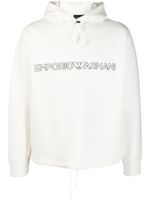 Emporio Armani hoodie à logo imprimé - Blanc - thumbnail