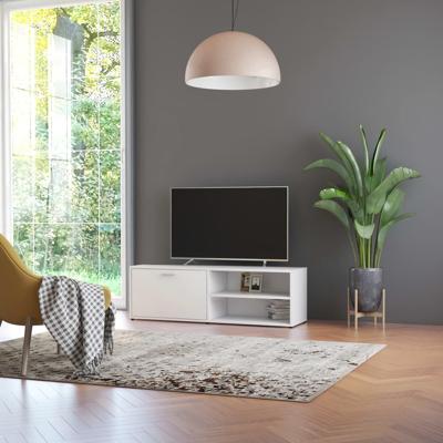 Tv-meubel 120x34x37 cm bewerkt hout wit