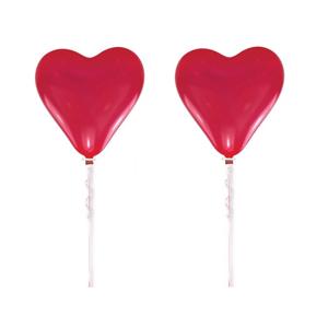 Groot XL hart ballon - Set van 2x stuks - rood - 60 cm - Valentijnsdag/liefde/huwelijk