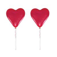 Groot XL hart ballon - Set van 2x stuks - rood - 60 cm - Valentijnsdag/liefde/huwelijk