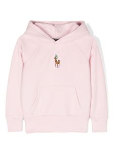 POLO RALPH LAUREN KIDS hoodie à logo brodé - Rose