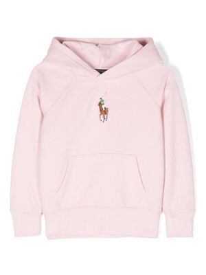 POLO RALPH LAUREN KIDS hoodie à logo brodé - Rose