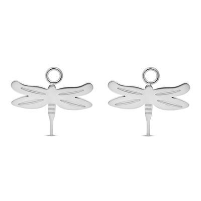 Oorbelhangers libelle - Stainless steel - Zilver