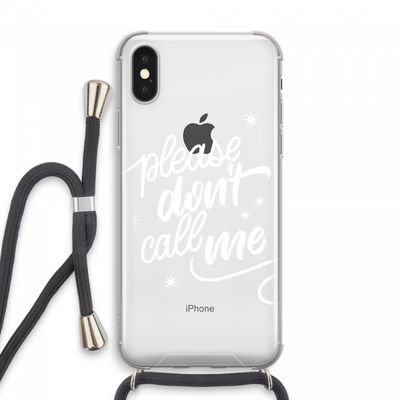 Don't call: iPhone XS Max Transparant Hoesje met koord