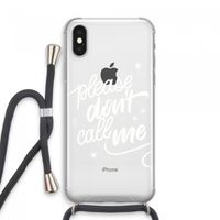 Don't call: iPhone XS Max Transparant Hoesje met koord