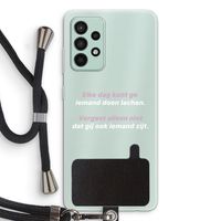 gij zijt ook iemand: Samsung Galaxy A52s 5G Transparant Hoesje met koord