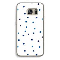 Blauwe stippen: Samsung Galaxy S7 Transparant Hoesje