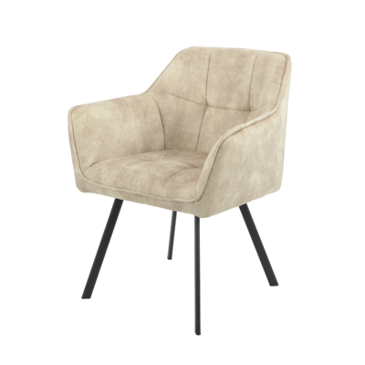 Eetkamerstoel Emma | Velvet Taupe | Set van 2