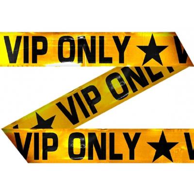 Markeerlint VIP only - Pakket van 3x stuks - metallic goud - 15 meter - afzetlint - Hollywood thema