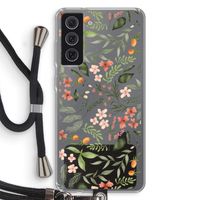 Sweet little flowers: Samsung Galaxy S21 FE Transparant Hoesje met koord