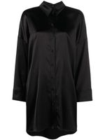 MSGM robe-chemise ample à fini satiné - Noir