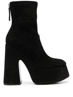 Vic Matie bottines en daim 140 mm - Noir