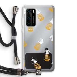 Ananasjes: Huawei P40 Transparant Hoesje met koord