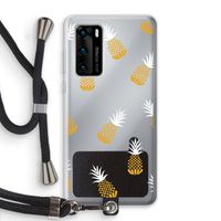 Ananasjes: Huawei P40 Transparant Hoesje met koord