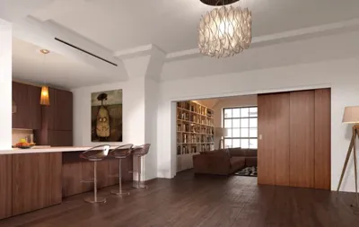 Henderson Soltaire 120 telescopisch schuifdeursysteem - 2 Deuren - hangrol vlakke plaat - Plafondmontage buiten/binnen - Rail 2000mm