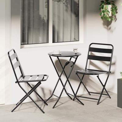 Bistroset 3 pcs Antraciet Staal