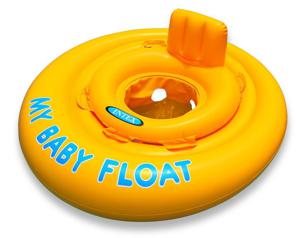 Opblaasbare baby float geel   -