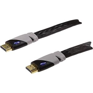 Schwaiger HDMF30 533 HDMI-kabel HDMI Aansluitkabel HDMI-A stekker, HDMI-A stekker 3.00 m Zwart Vergulde steekcontacten, Zeer flexibel, Ultra HD-HDMI