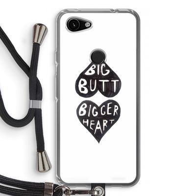 Big butt bigger heart: Pixel 3a Transparant Hoesje met koord
