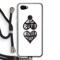 Big butt bigger heart: Pixel 3a Transparant Hoesje met koord