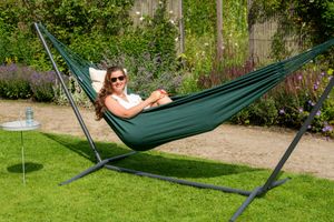 Hangmatset 2 Persoons Easy & Organic Green - Brazilië - Groen - 150 kg - Tropilex