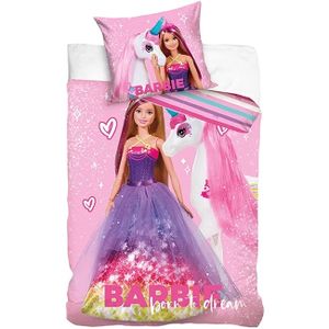 Barbie Dekbedovertrek Unicorn Roze