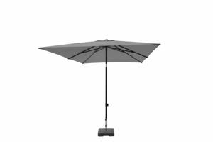 Parasol MORAIRA PUSH-UP Vierkant 230x230cm Met Tilt-functie Lichtgrijs