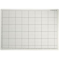 Hobby snijmat - 30 x 45 cm - grijs - A3 formaat - Papier snij onderlegger/placemat met ruitjes