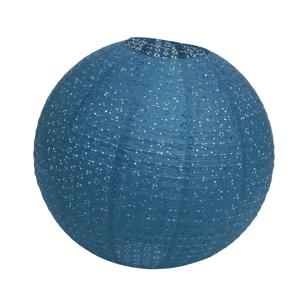 Chaks Lampion - luxueus -  bolvormig - blauw - 40 x 37.5 cm - papier - gedecoreerd