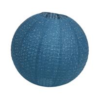 Chaks Lampion - luxueus -  bolvormig - blauw - 40 x 37.5 cm - papier - gedecoreerd
