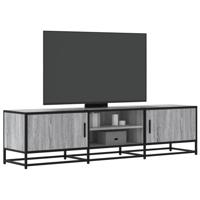 Tv-meubel 160x35x41 cm bewerkt hout metaal grijs sonoma eiken