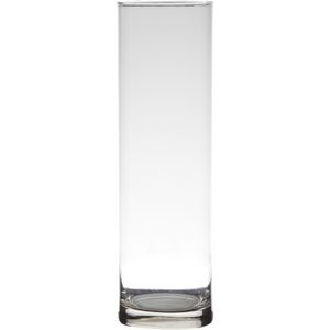 Transparante home-basics cylinder vaas/vazen van glas 30 x 9 cm