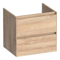 Brauer Inspire - Onderkast 60 cm - met 2 Softclose Lades Greeploos en 1 Sifon Uitsparing - Forest Wheat