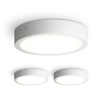 Set van 3 Indiana opbouwspots rond - 12 Watt 1160 Lumen - Wit - 4000K neutraal wit - LED downlight - IP20 stofdicht - 160mm