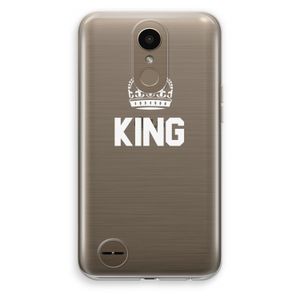King zwart: LG K10 (2017) Transparant Hoesje
