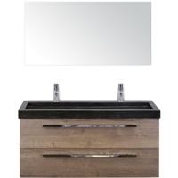 Seville Badmeubelset 120 cm - 2 Laden Tabacco - Wastafel Lucca Enkel met Spiegel
