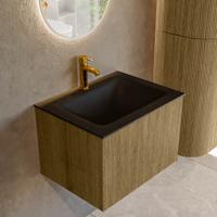 Badmeubel Mondiaz Kurve | 60 cm cm | Meubelkleur Dusk | Wastafelkleur Urban | Solid surface | Wasbak midden spoelbak | 1 kraangat