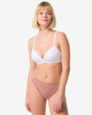 HEMA Damesslip Naadloos Micro Met Kant Lichtbruin (lichtbruin)
