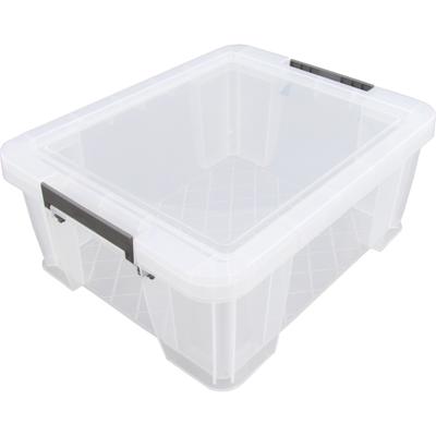 Allstore Opbergbox - 24 liter - Transparant - 48 x 38 x 19 cm - kunststof - met deksel