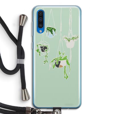 Hang In There: Samsung Galaxy A50 Transparant Hoesje met koord