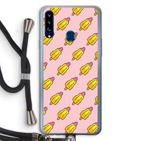 Waterijsjes: Samsung Galaxy A20s Transparant Hoesje met koord